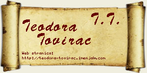 Teodora Tovirac vizit kartica